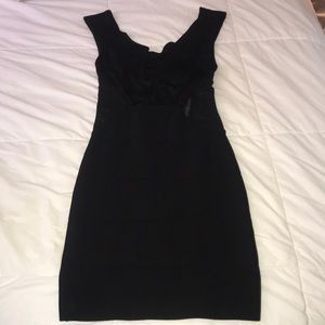 Black bebe cocktail dress with mesh 🖤size Small